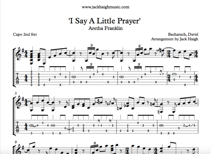 Ain T Nobody Chaka Khan Guitar Arr By Jack Haigh Full Score Free